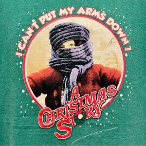 Festive Green 'A Christmas Story' Tee | Size Large (L)